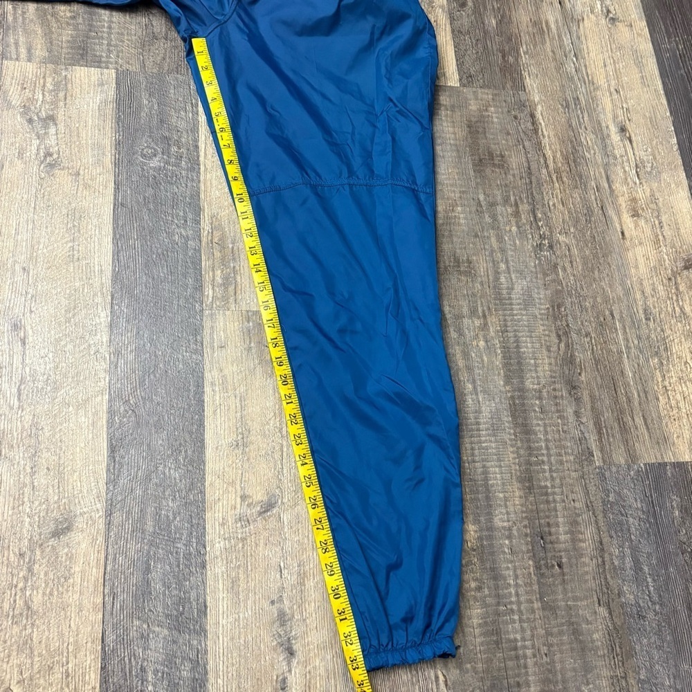 NIKE blue Vintage windbreaker pants with drawstring Size XL nylon - Picture 7 of 13